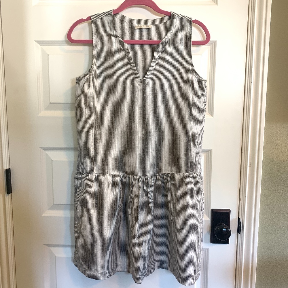 Sleeveless Linen Summer Dress - XS